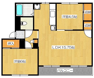ヴィラナリー釧路Ⅲ 間取り