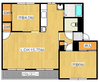 ヴィラナリー釧路Ⅲ 間取り